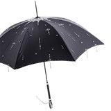 Ombrello da donna nero con cristalli