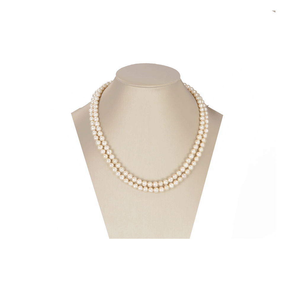 Collana di perle a doppio filo