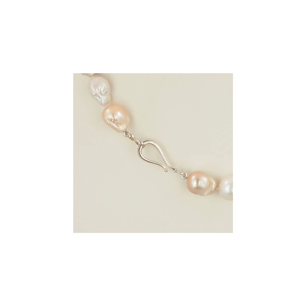 Collana perle barocche rosa