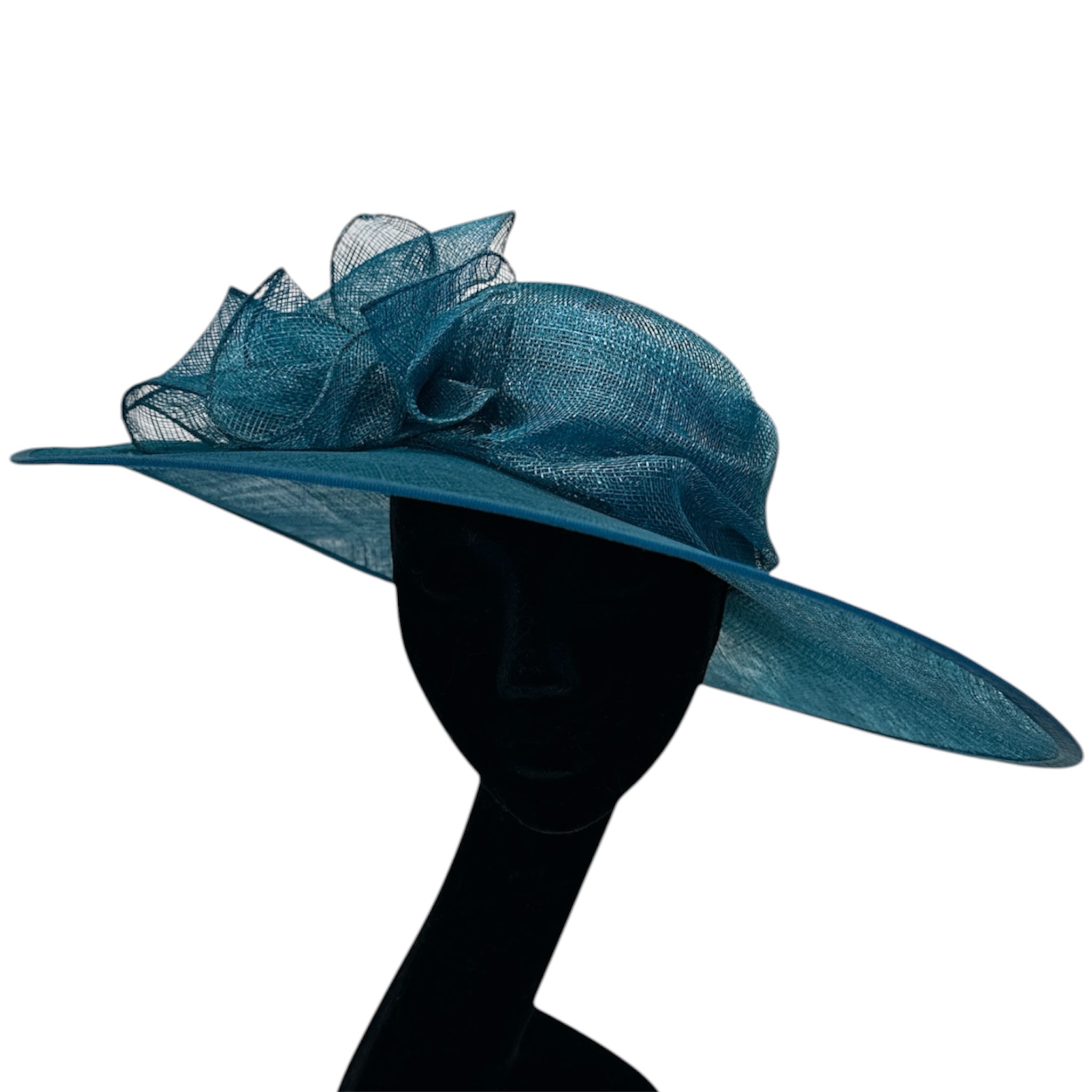 Cappello da cerimonia color ottanio