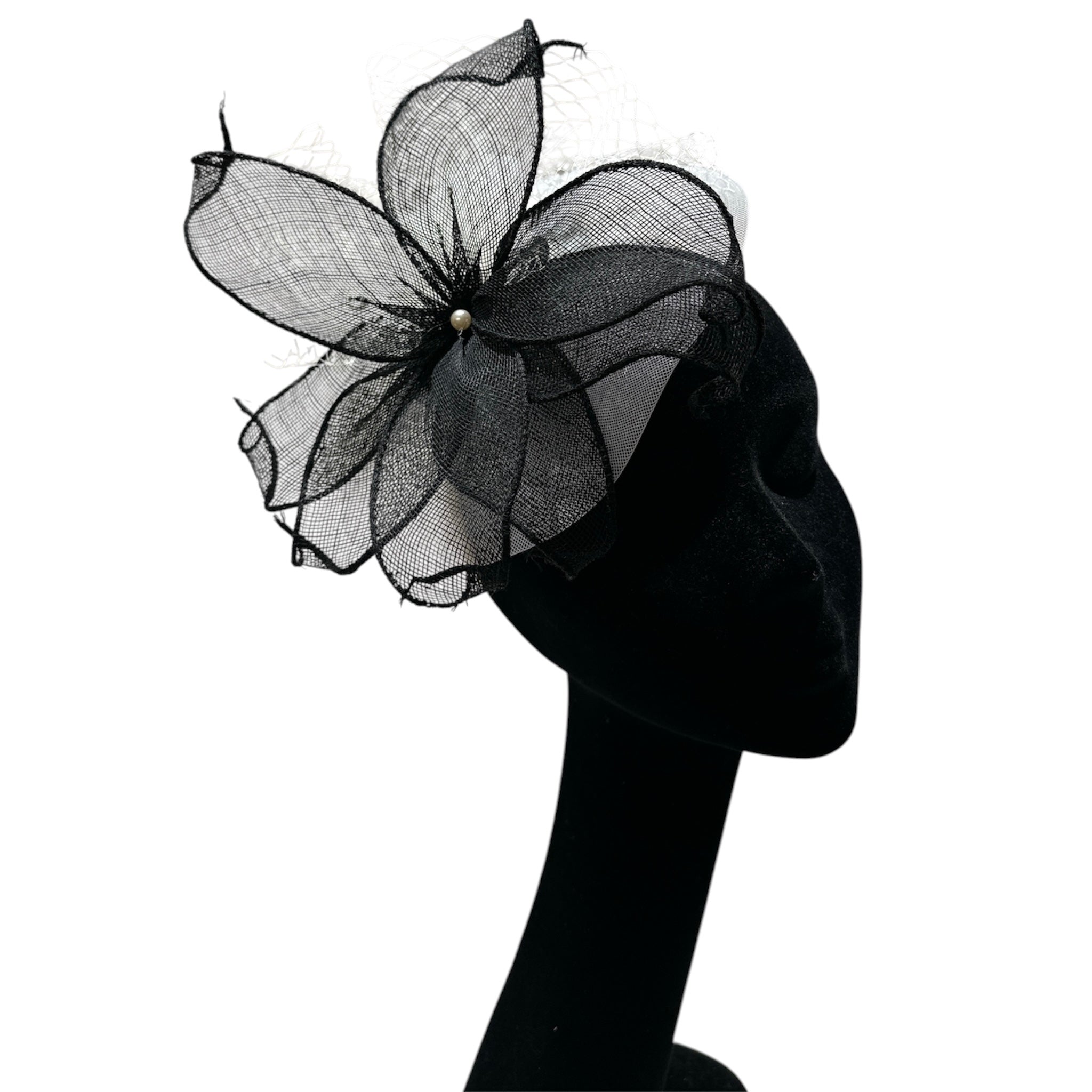 Cappello cerchietto da cerimonia bicolore