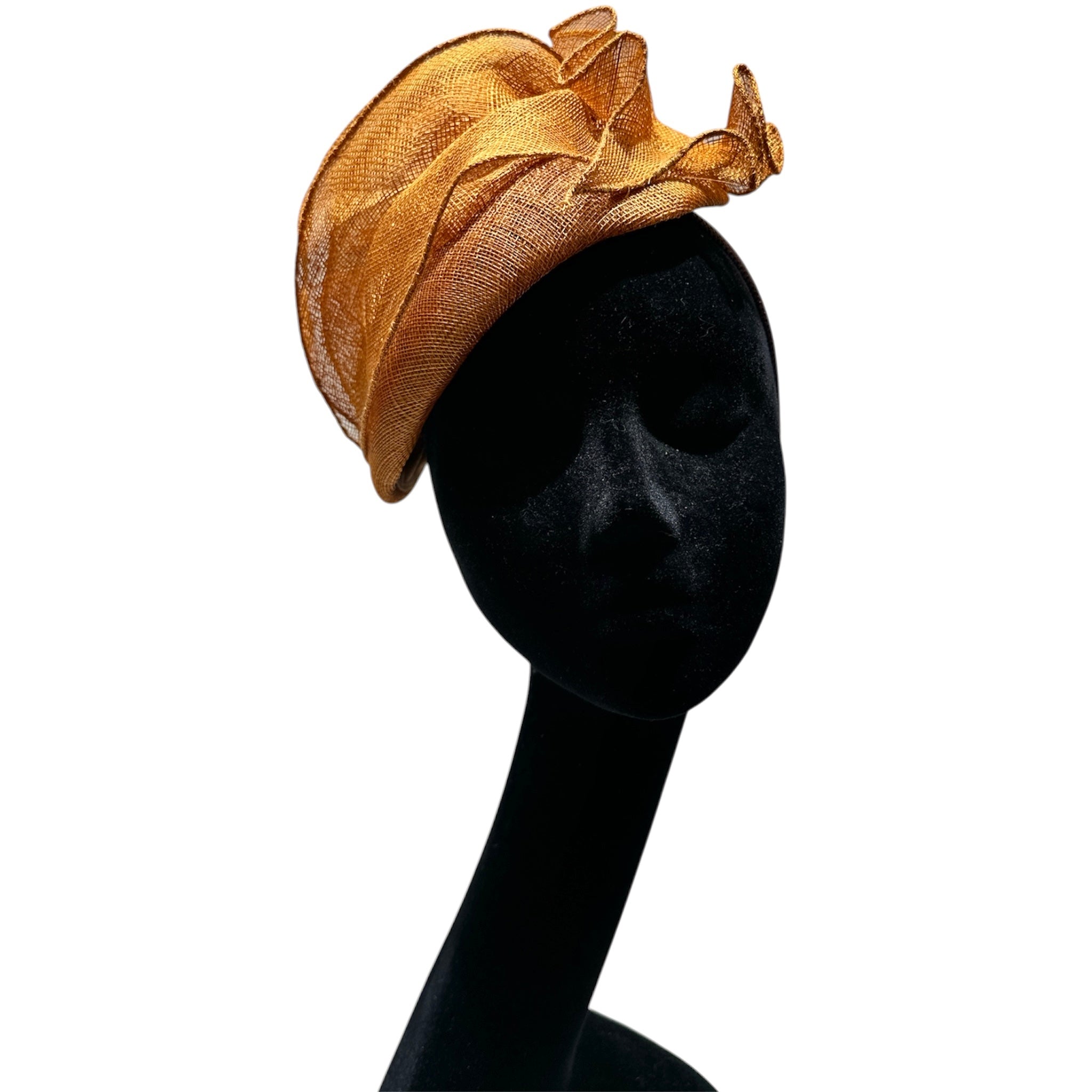 Cappello da cerimonia con cerchietto color mattone