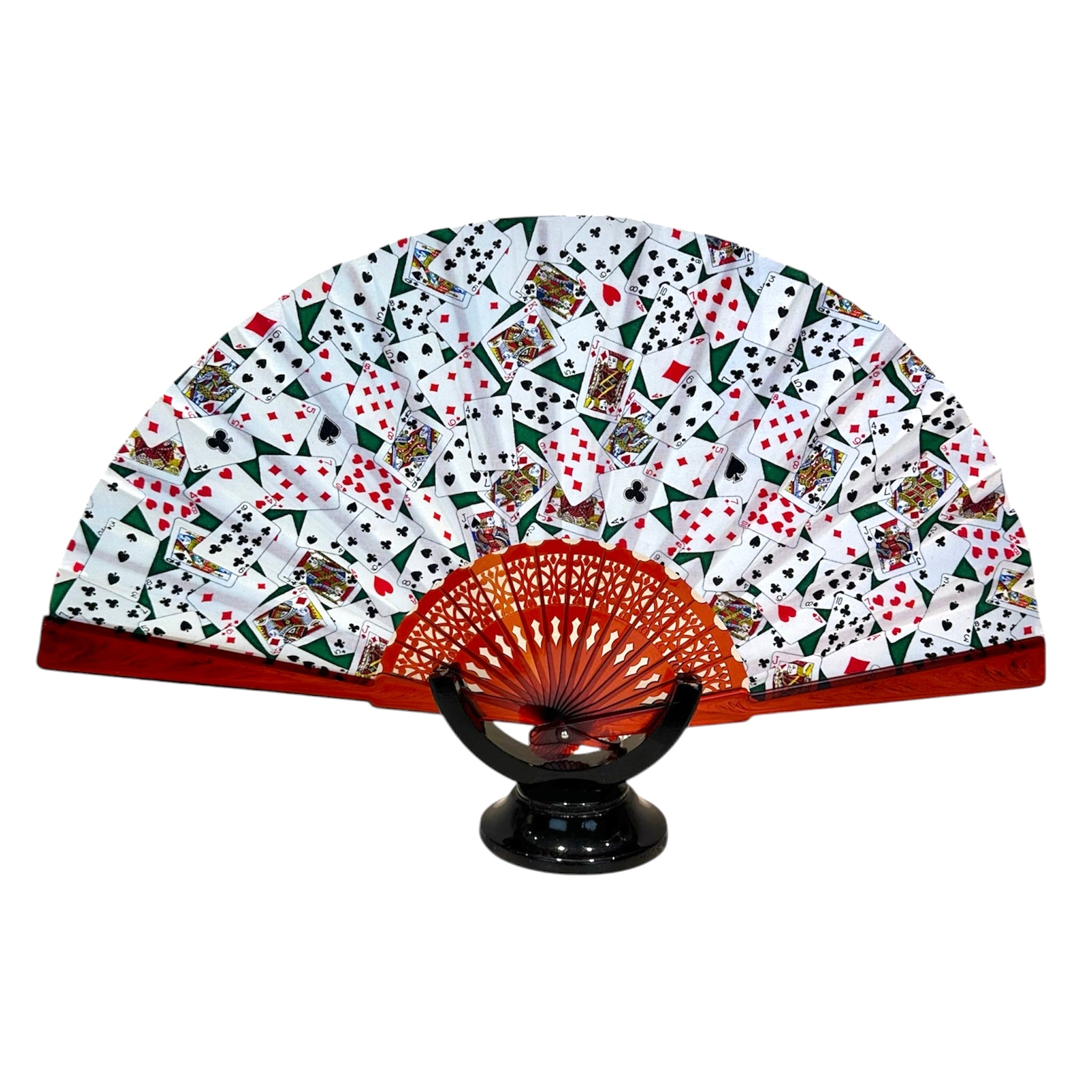 Ventaglio in cotone con carte da gioco
