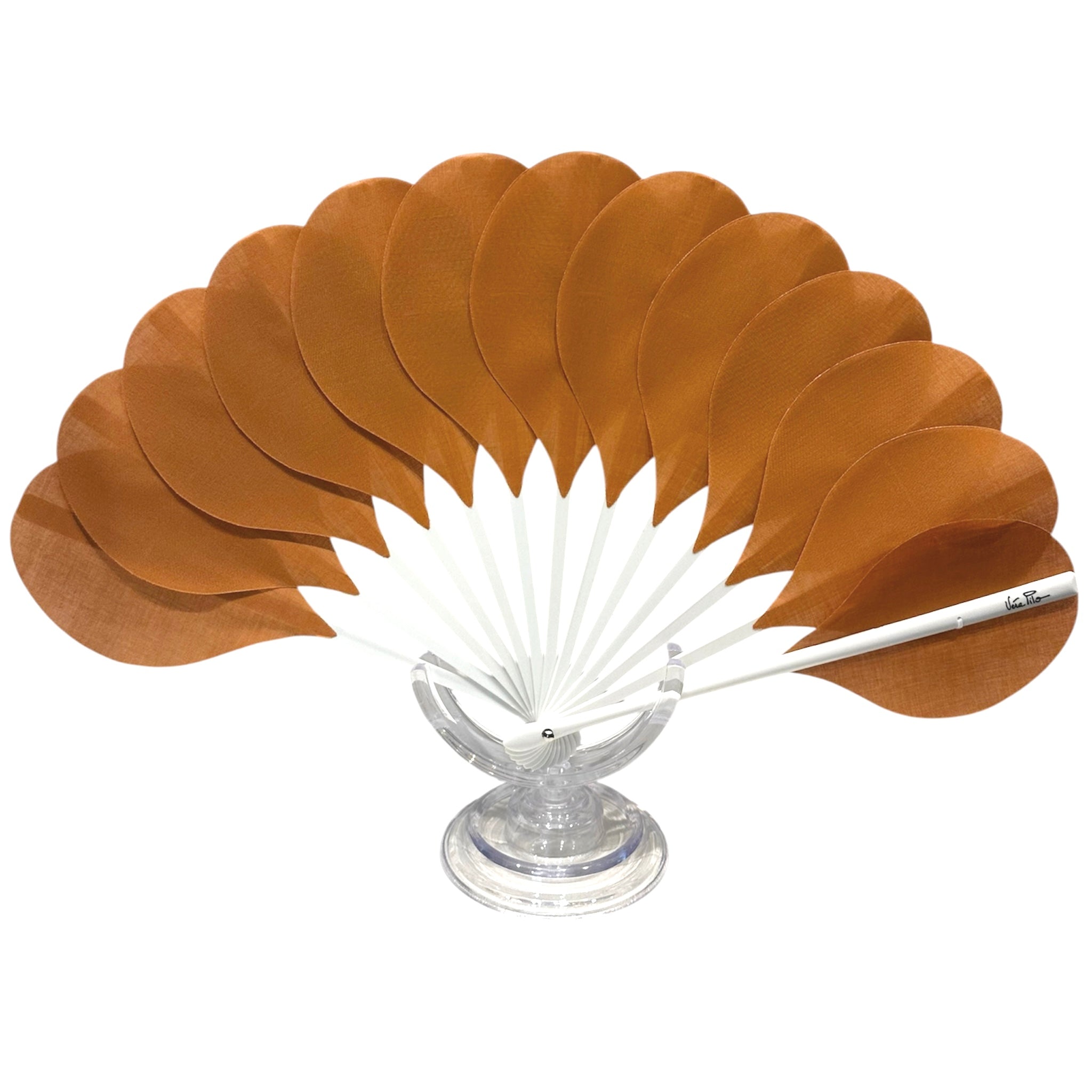 Ventaglio beige a petali