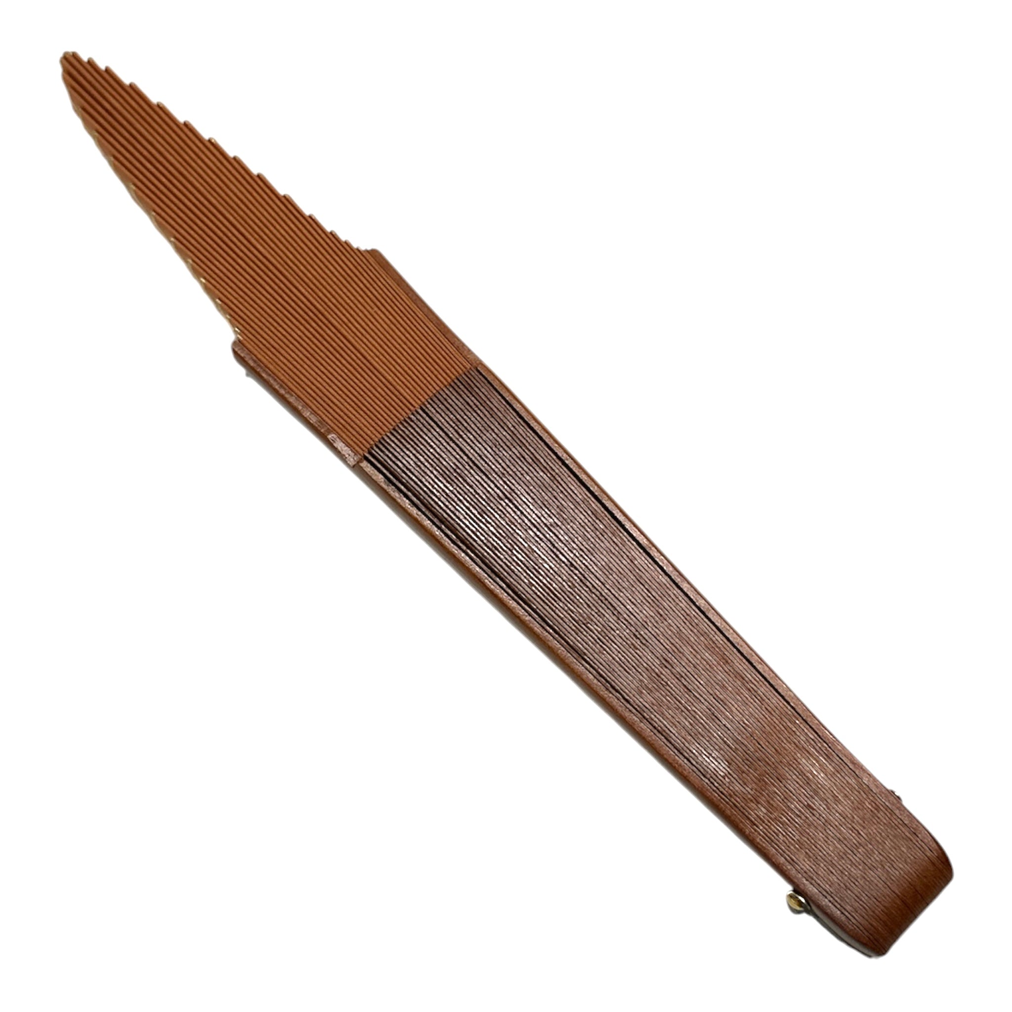 Ventaglio cotone color tabacco ovale