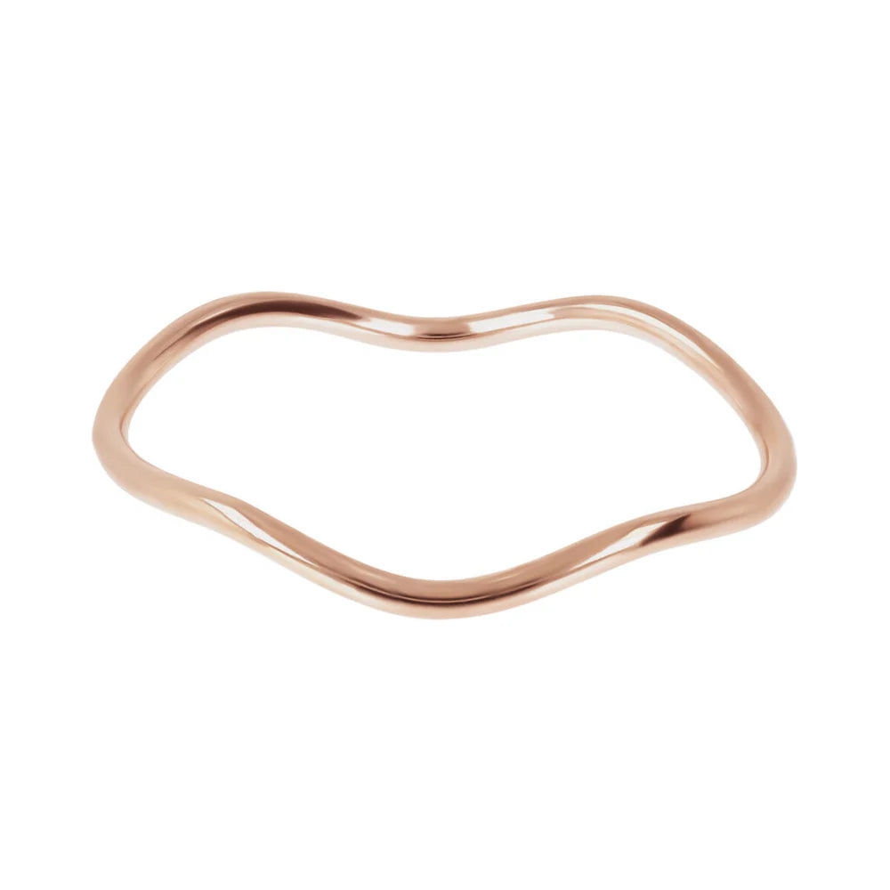 bracciale rigido ondulato rosè