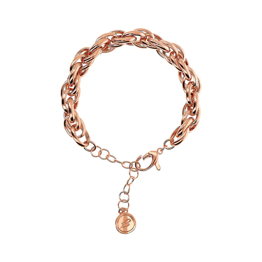 Bracciale a catena intrecciata golden rosè Bronzallure