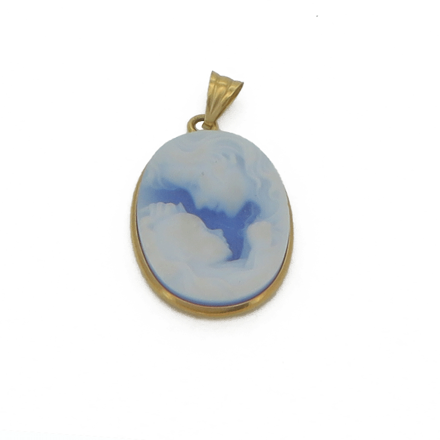 ciondolo cammeo in pietra dura