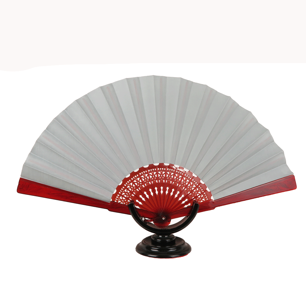 Ventaglio in cotone grigio perla