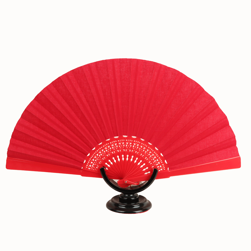 Red cotton fan