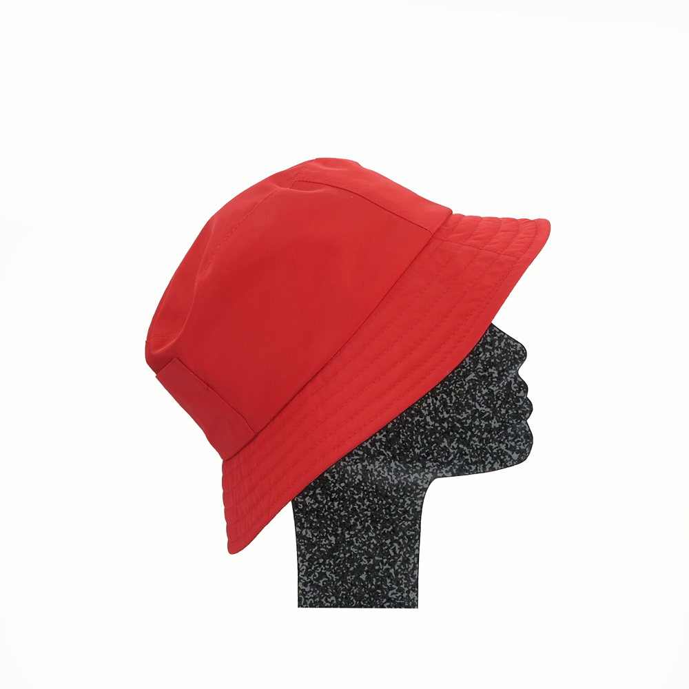 Cappello bucket da pioggia rosso
