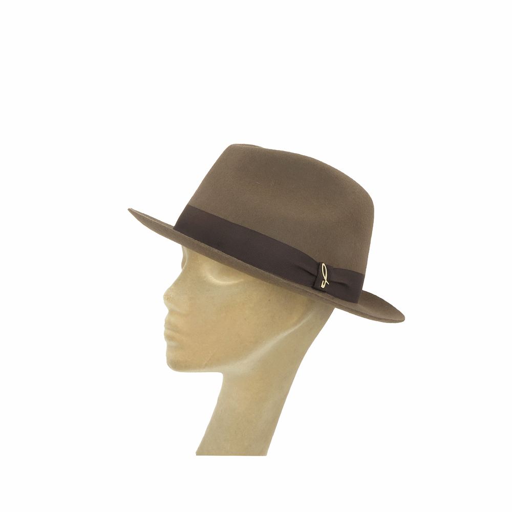 Cappello fedora color cacao