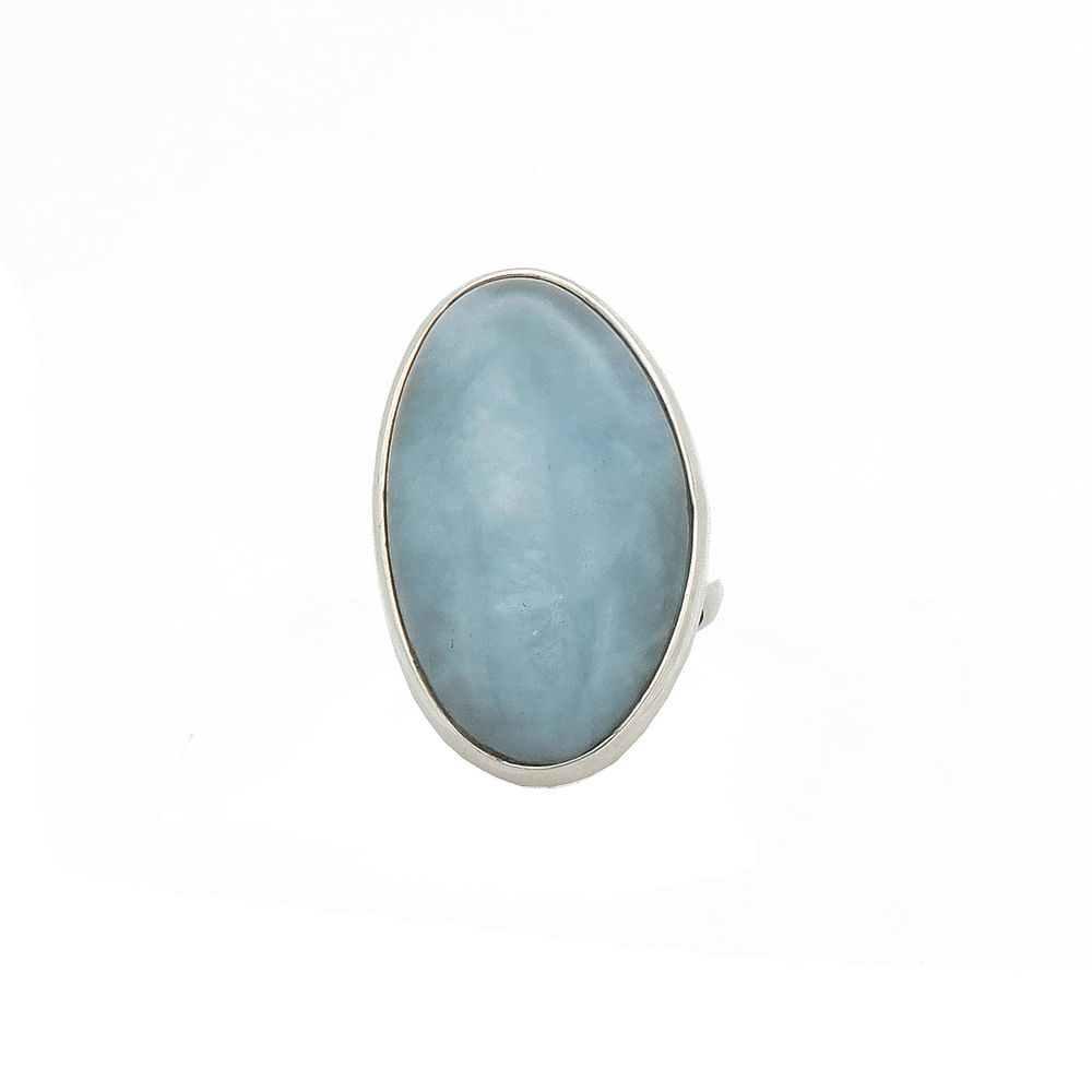 Anello in argento con acquamarina
