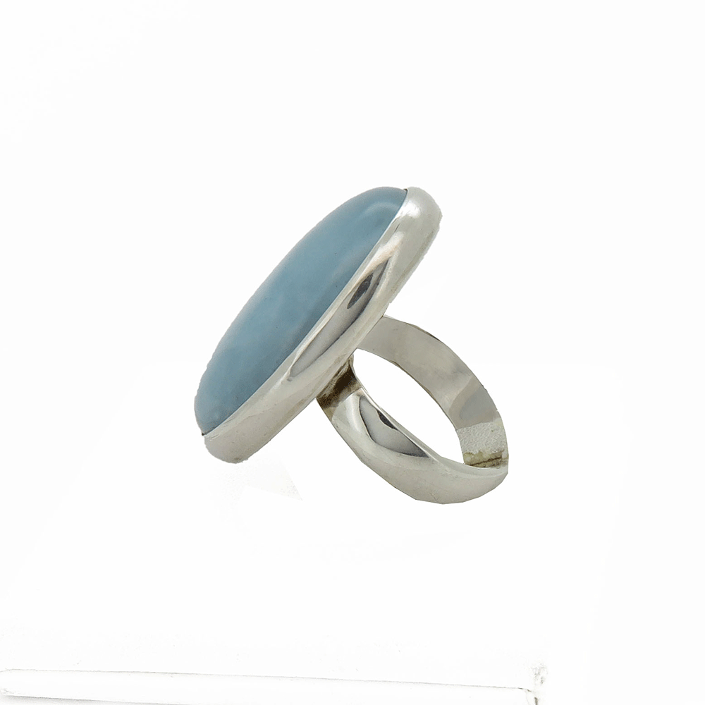 Anello in argento con acquamarina