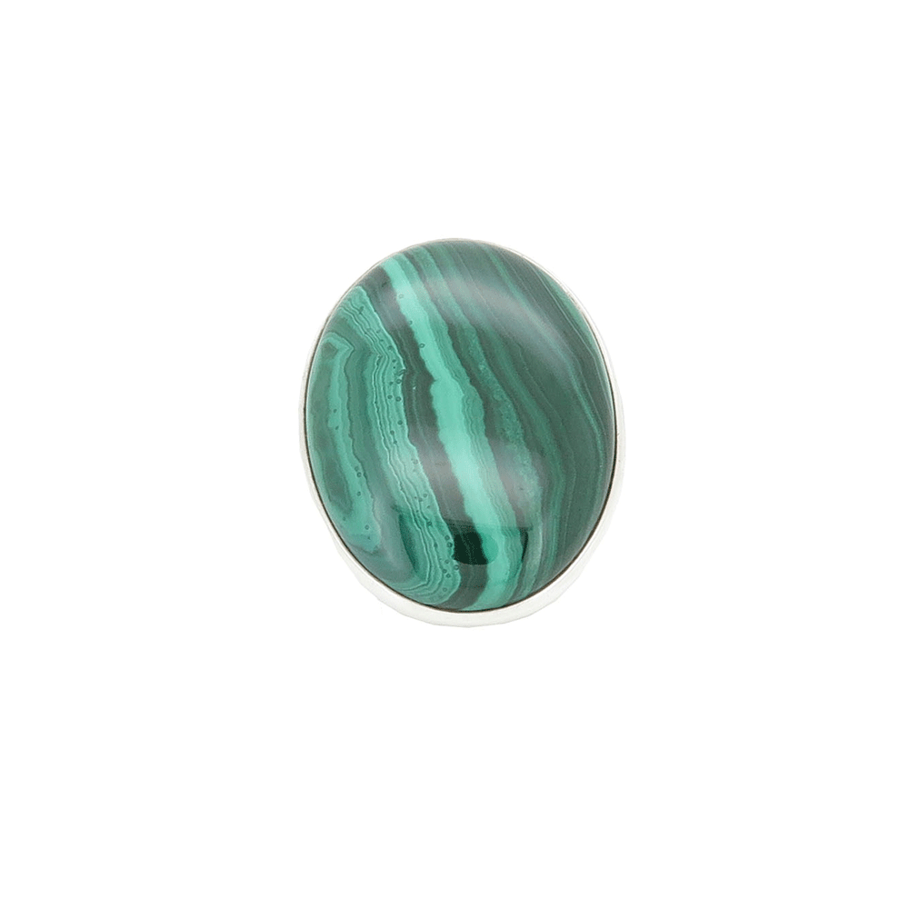 Anello in argento con malachite