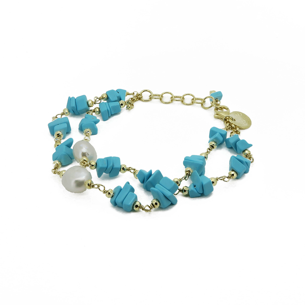Bracciale di turchese e argento