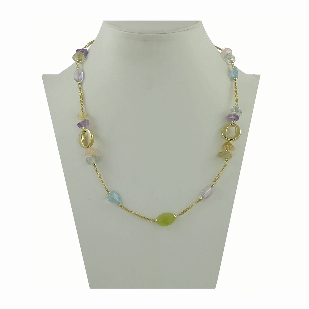 Collana con pietre dure assortite
