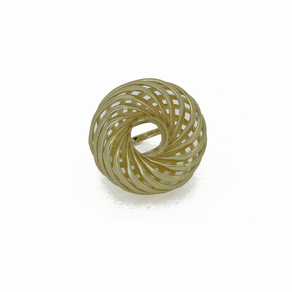 Anello cerchio in argento dorato