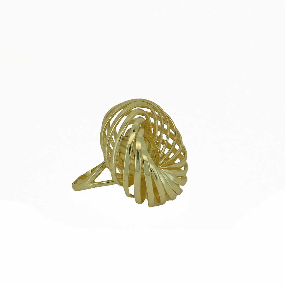 Anello in argento dorato