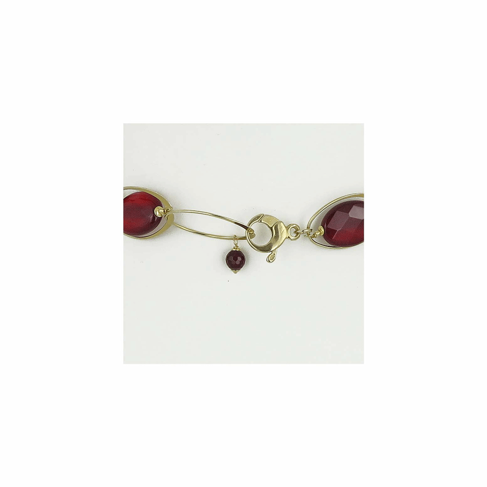 Girocollo con agata bordeaux
