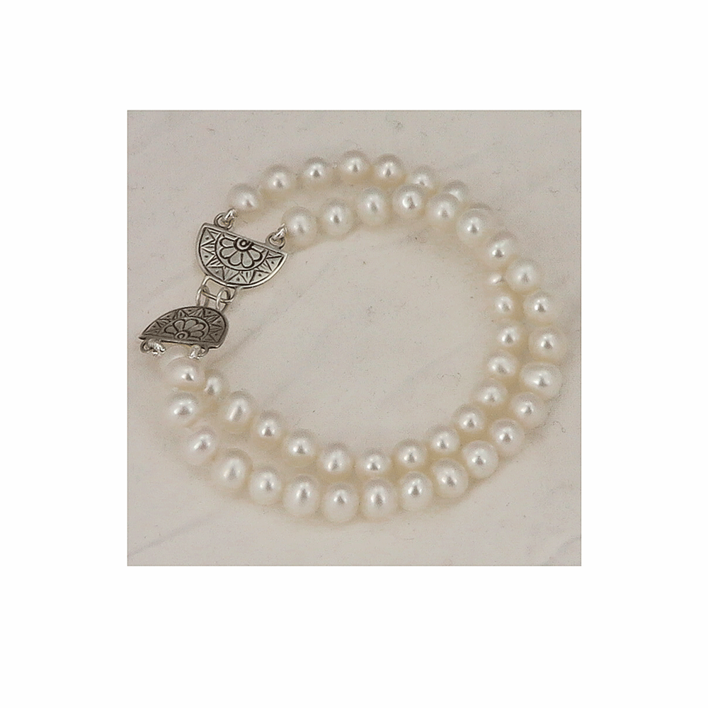Two strand pearl bracelet