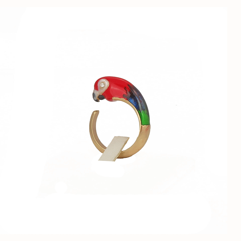 Ring with parrot