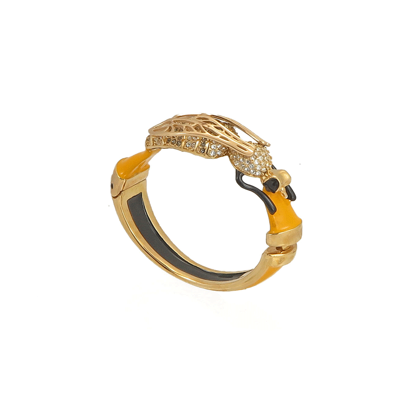 Rigid bracelet with bee