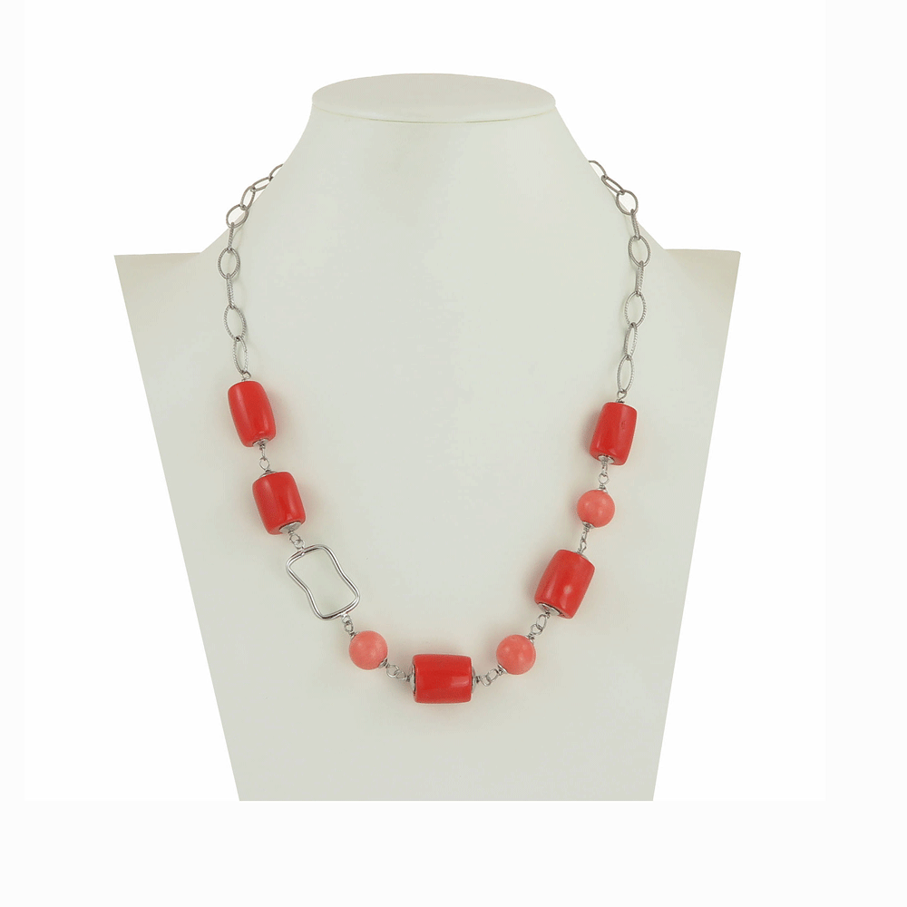 Collana con corallo bambù