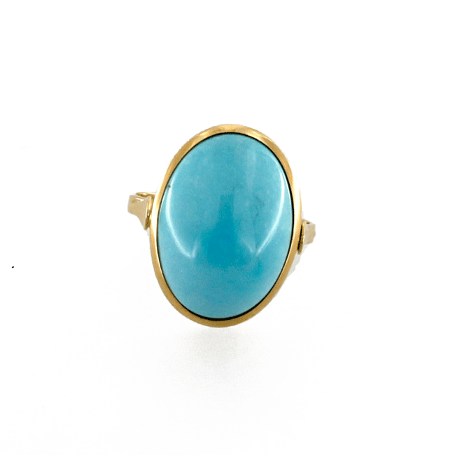 Turquoise ring in 18kt gold