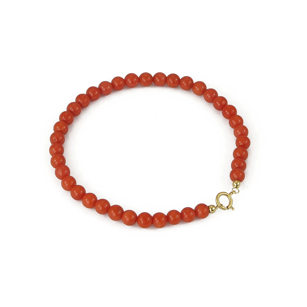 Bracciale corallo sferico