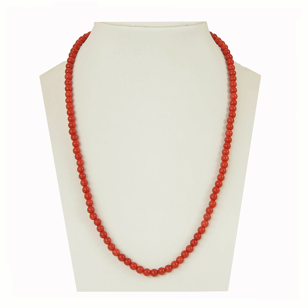 Spherical coral necklace mm 4