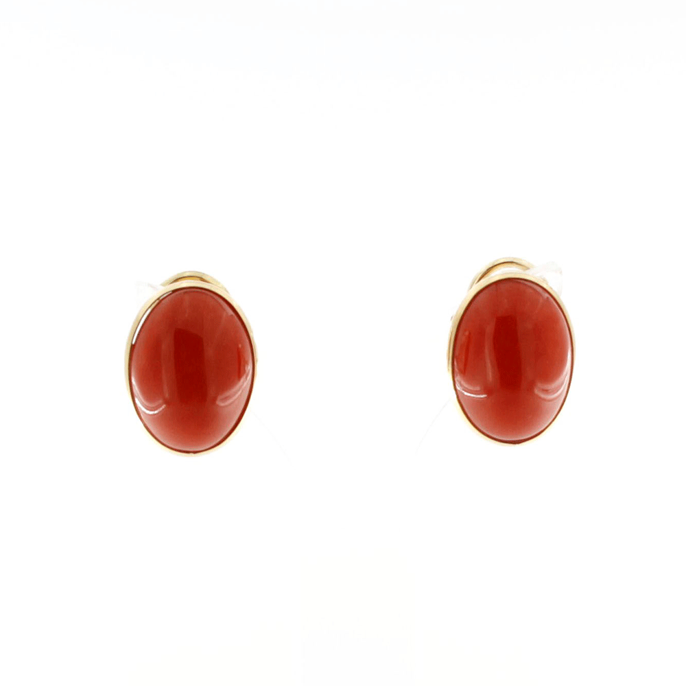 Coral spool earrings