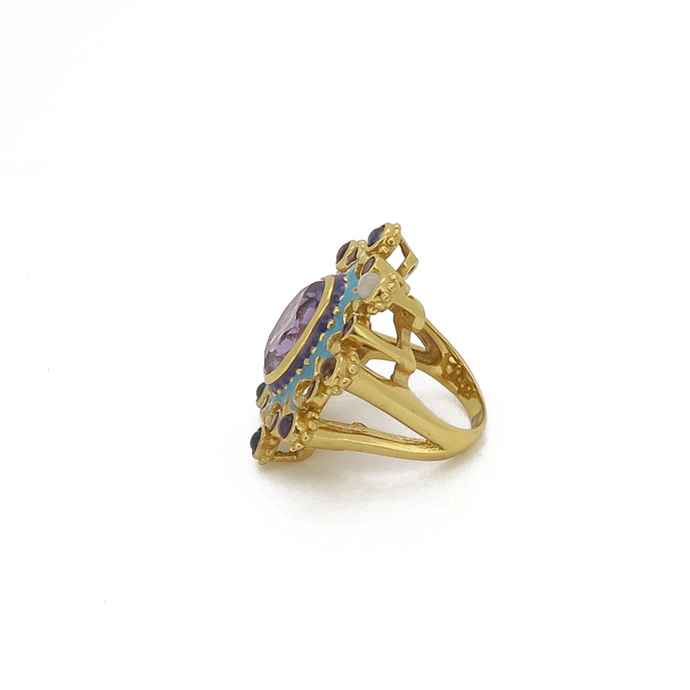 Anello in argento con ametista
