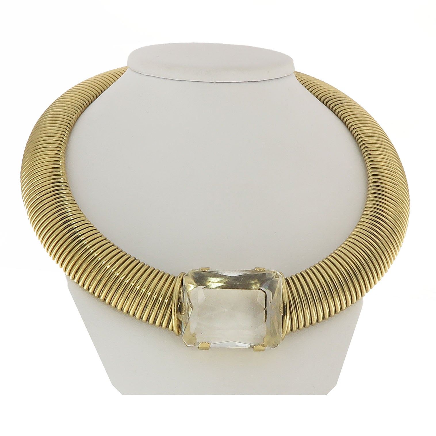 Clear Crystal Tubogas Necklace