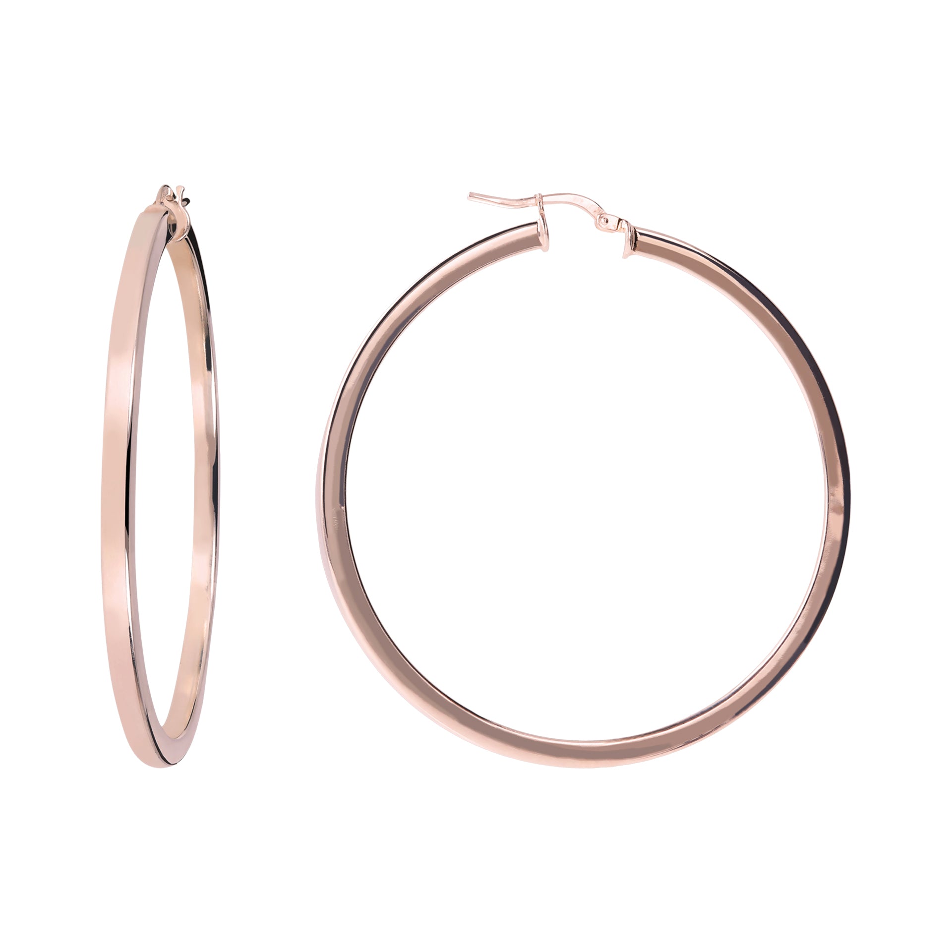 Rose hoop earrings