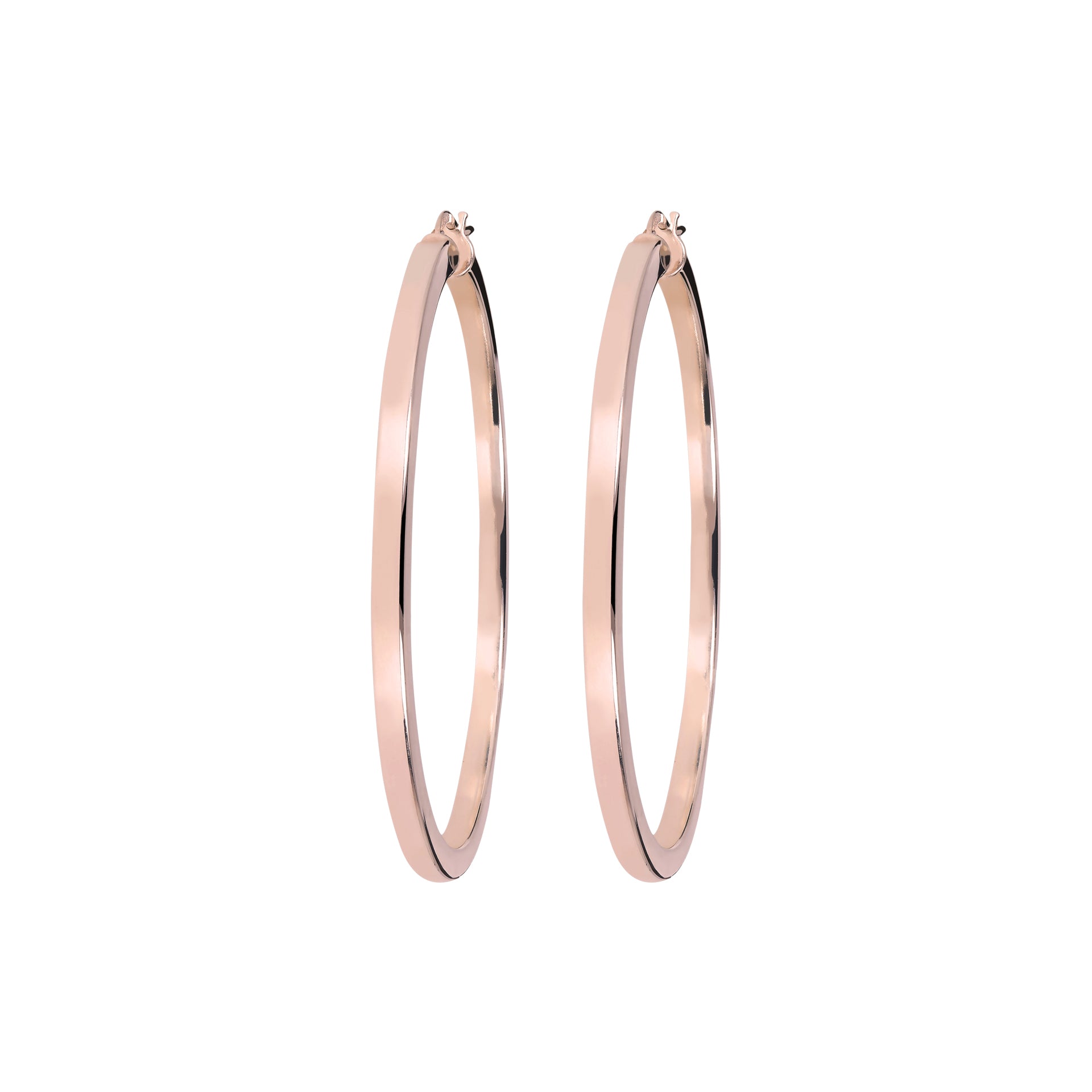 Rose hoop earrings