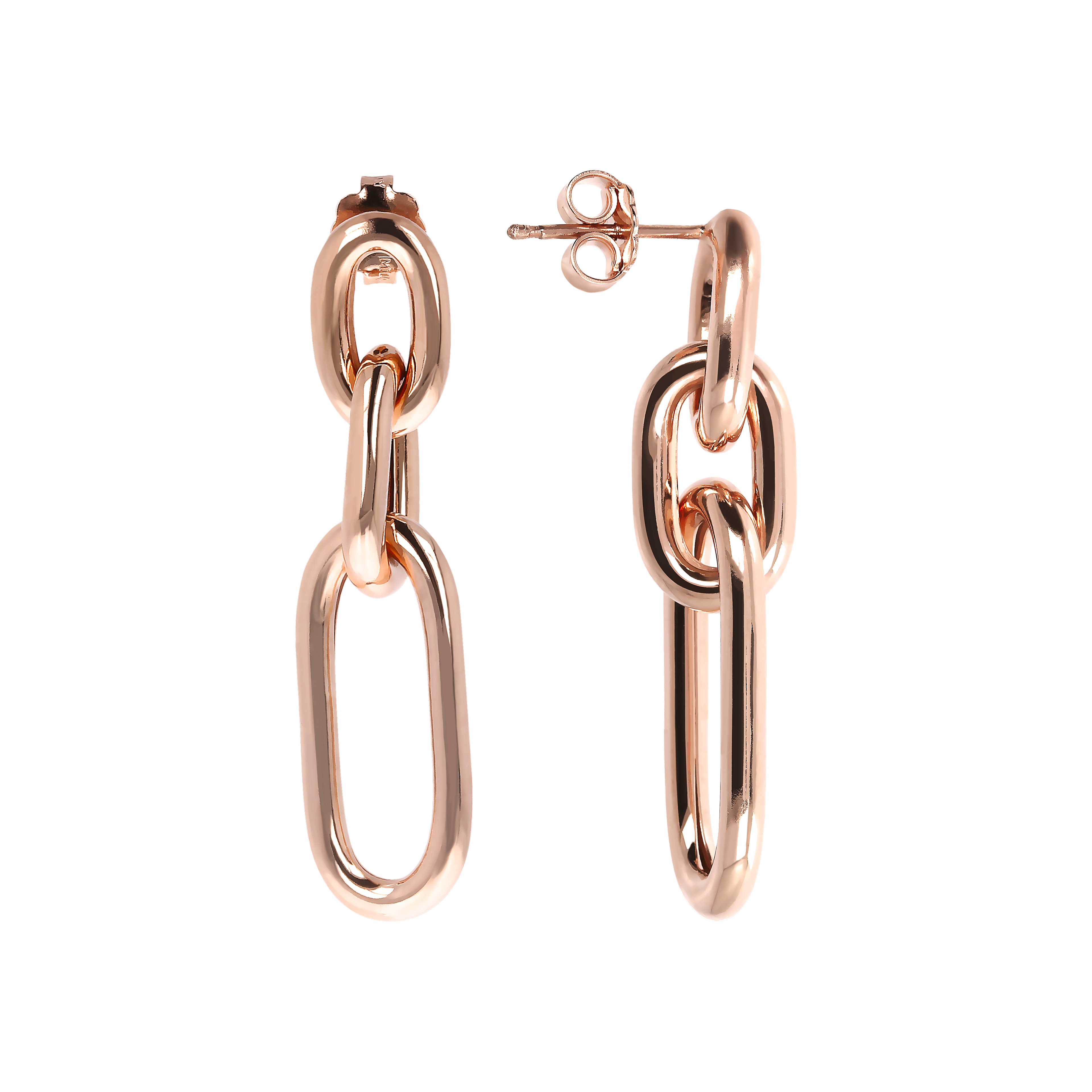 Orecchini pendenti a catena rosè