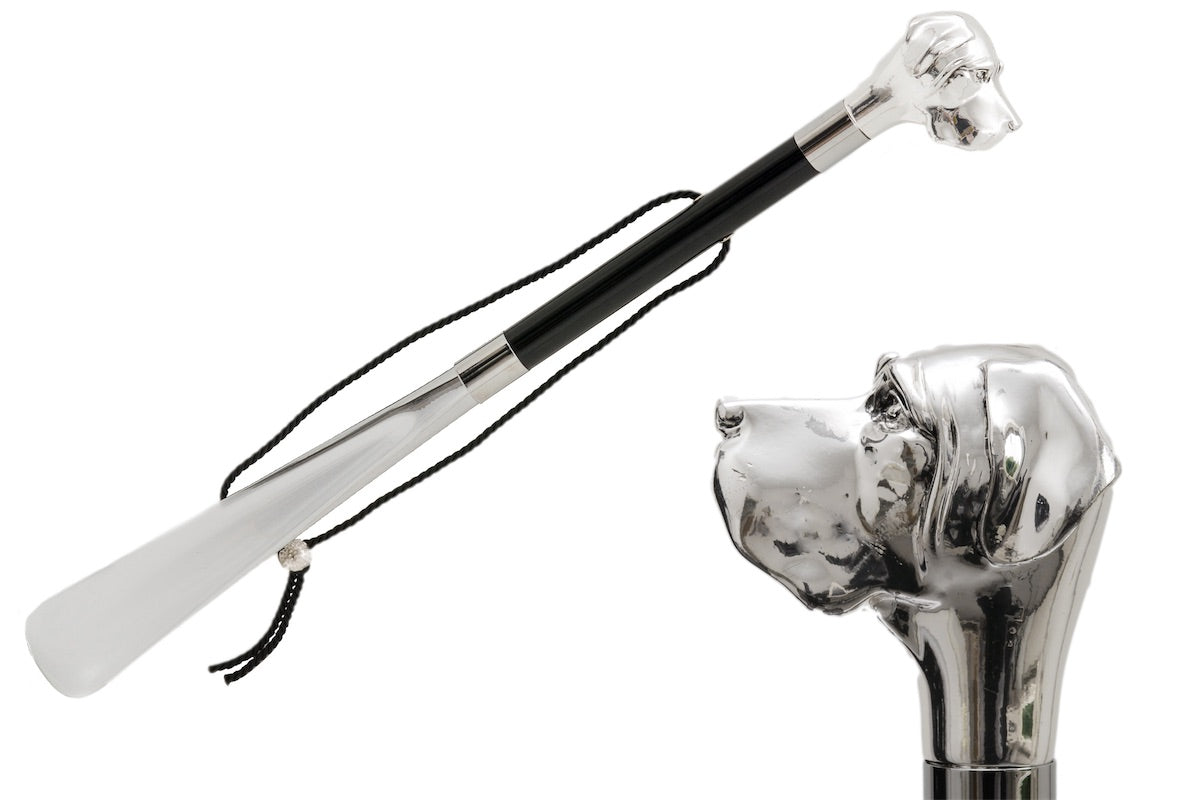 Calzascarpe con labrador argentato