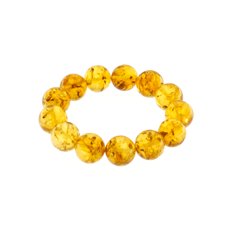 Spherical amber bracelet