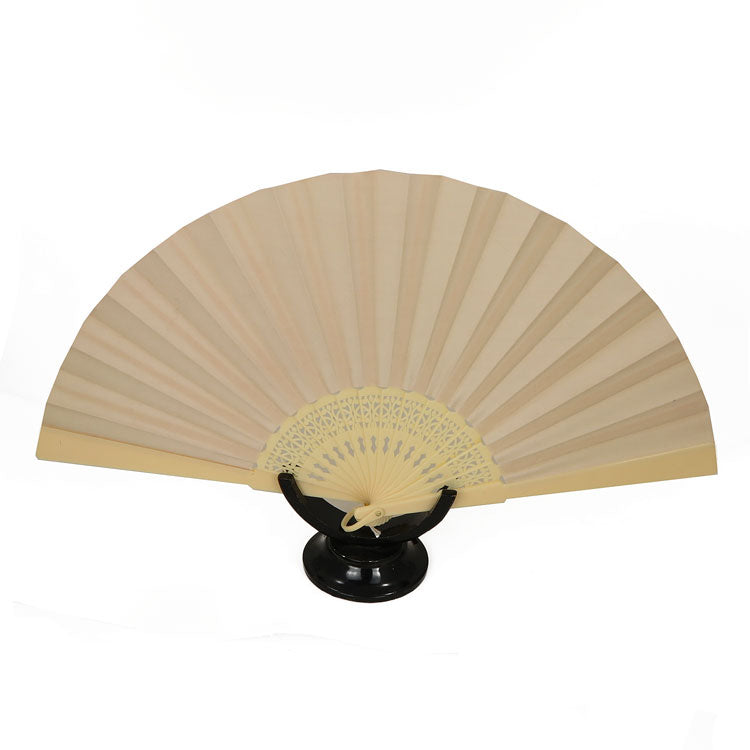 Ivory patterned cotton fan