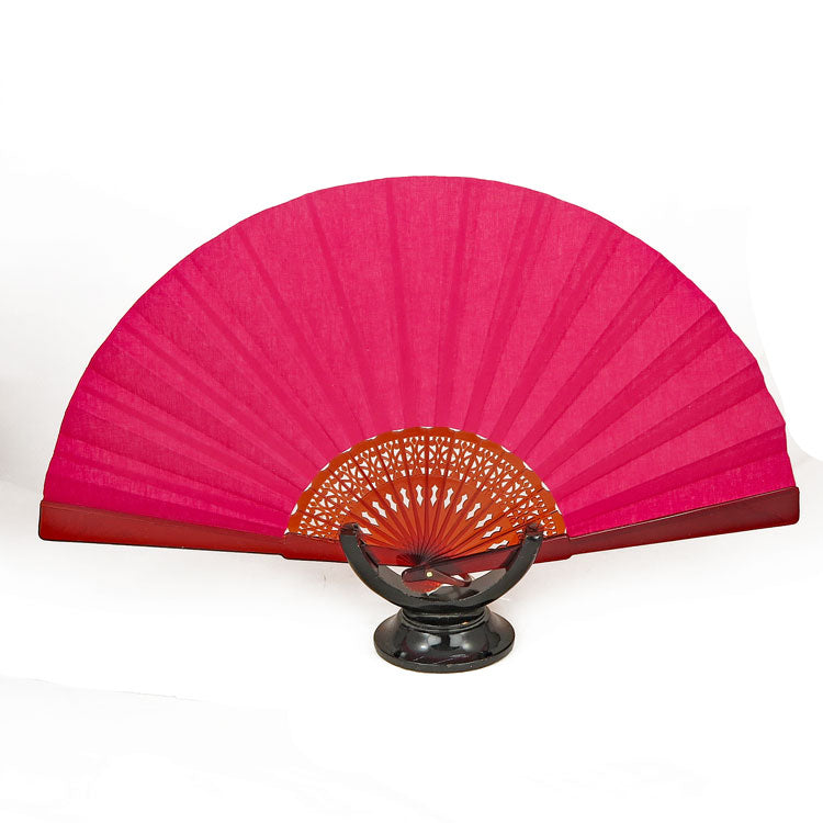Fuchsia cotton fan
