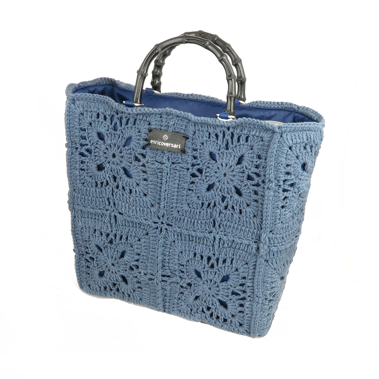 Borsa crochet carta da zucchero in lana carta da zucchero