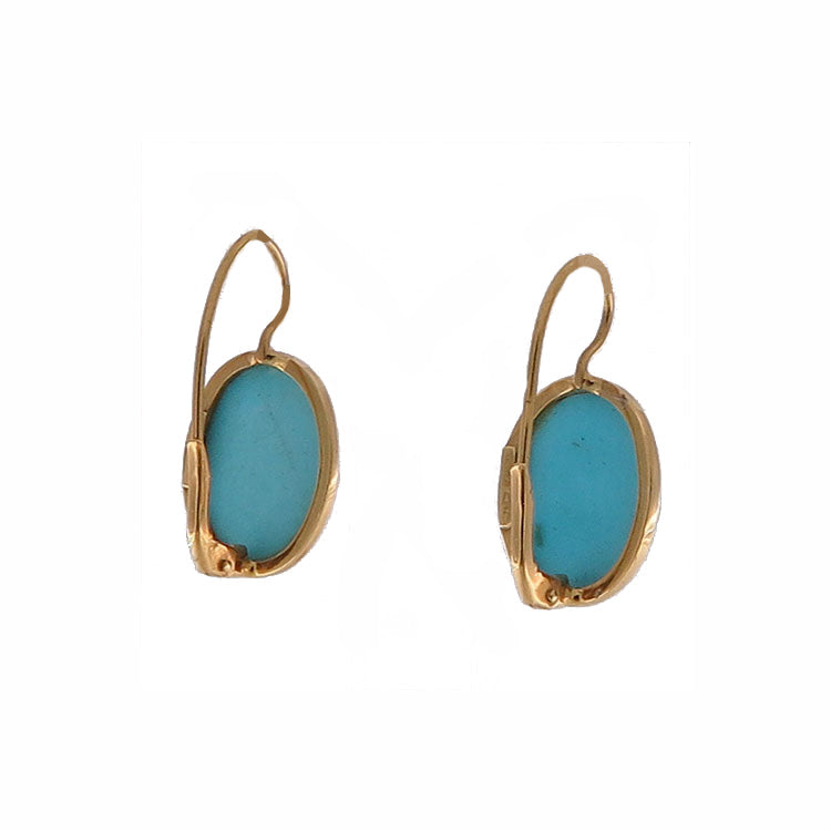 Orecchini in oro con turchese