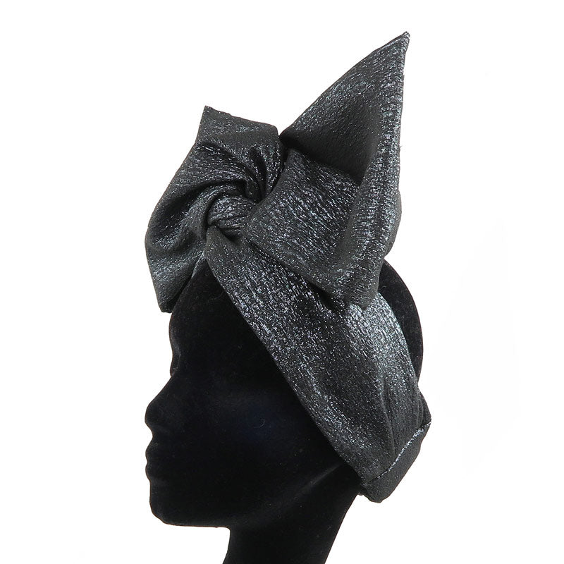 Fascia per capelli lamé con fiocco