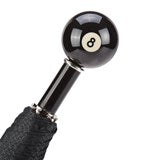 Ombrello da  uomo pieghevole nero palla biliardo n. 8