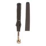 Brown Folding Umbrella for Men with Golden Horse