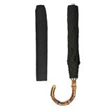 Black Folding Men's Umbrella Bamboo Handle