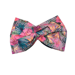 Paris headband with pink floral pattern