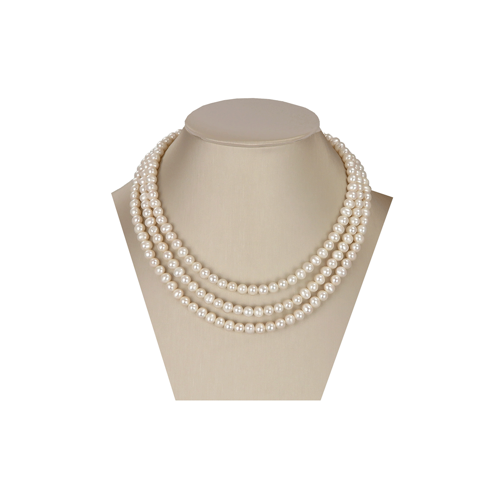 Collana di perle a tre fili