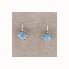 Silver earrings with aquamarine